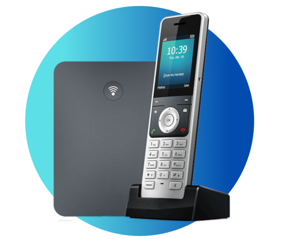 Cordless IP Phone_Large Portable DECT cordless IP phone for warehouse, hospitality, and healthcare staff