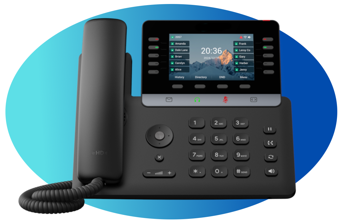 X74 IP Executive Business Phone_Large TOPS-X74 executive IP phone with color display and Wi-Fi connectivity